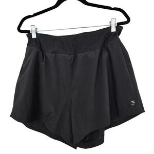 Free Fly Women's Breeze Active Shorts Black Size Large Zip Pocket Lightweight